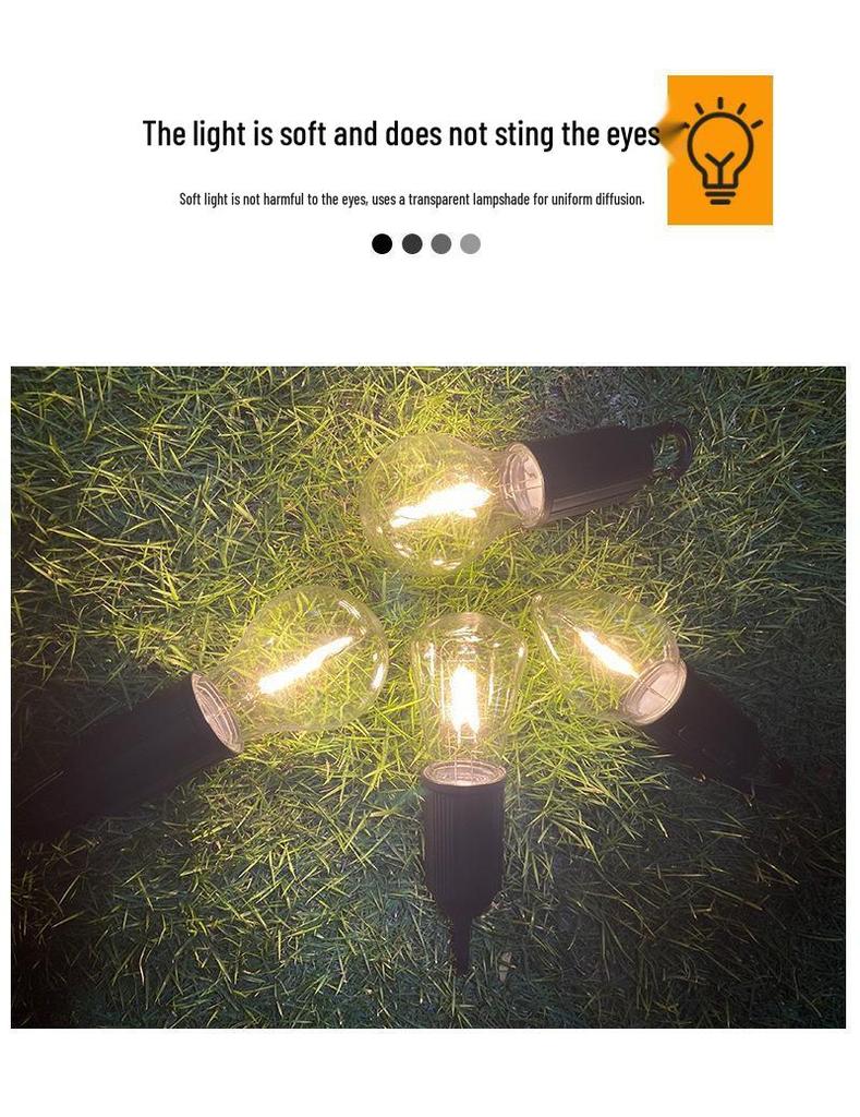 Best-Selling Solar Rechargeable Camping Light - Portable Spherical Tent Bulb