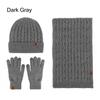 Warm Winter Hat Soft Long Knit Scarf Fashion Beanie Hat Scarf Gloves Set  for Women & Men