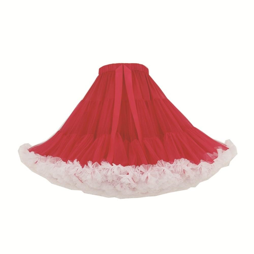 58 Styles Lolita Tutu Skirt 42cm 280g Hexagon Mesh Crinoline No Bone Petticoat Daily Cosplay