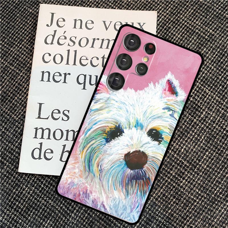

West Highland Terrier Westie For Samsung Galaxy S24 S23 Ultra S22 S20 S21 FE S8 S9 S10 Note 10 Plus 20 Ultra Phone Case Galaxy S24