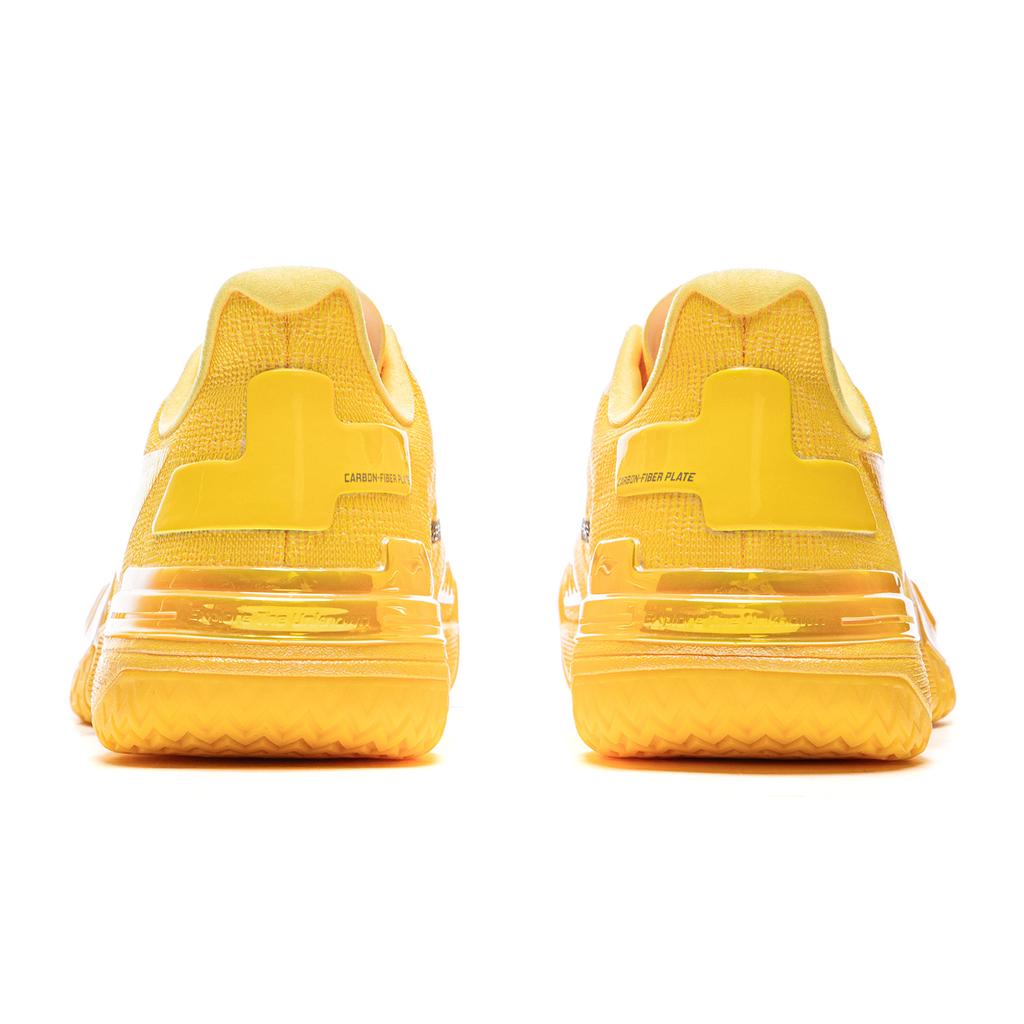 New LiNing Gamma Cushioning Anti Slip And Wear Resistant Support Low Top Basketball Shoes Men's Neon Mango Yellow ABAV035-18