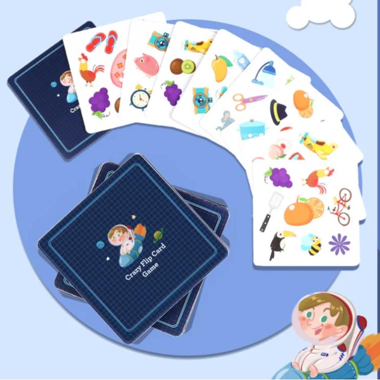Children Memory Matching Crazy Cards Toy Animal Traffic Cognition Games Early Educational Logical Thinking Brain Training