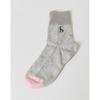 Gray Puppy Embroidery Mid-Length Socks 3-Piece Set HISS3E300G2