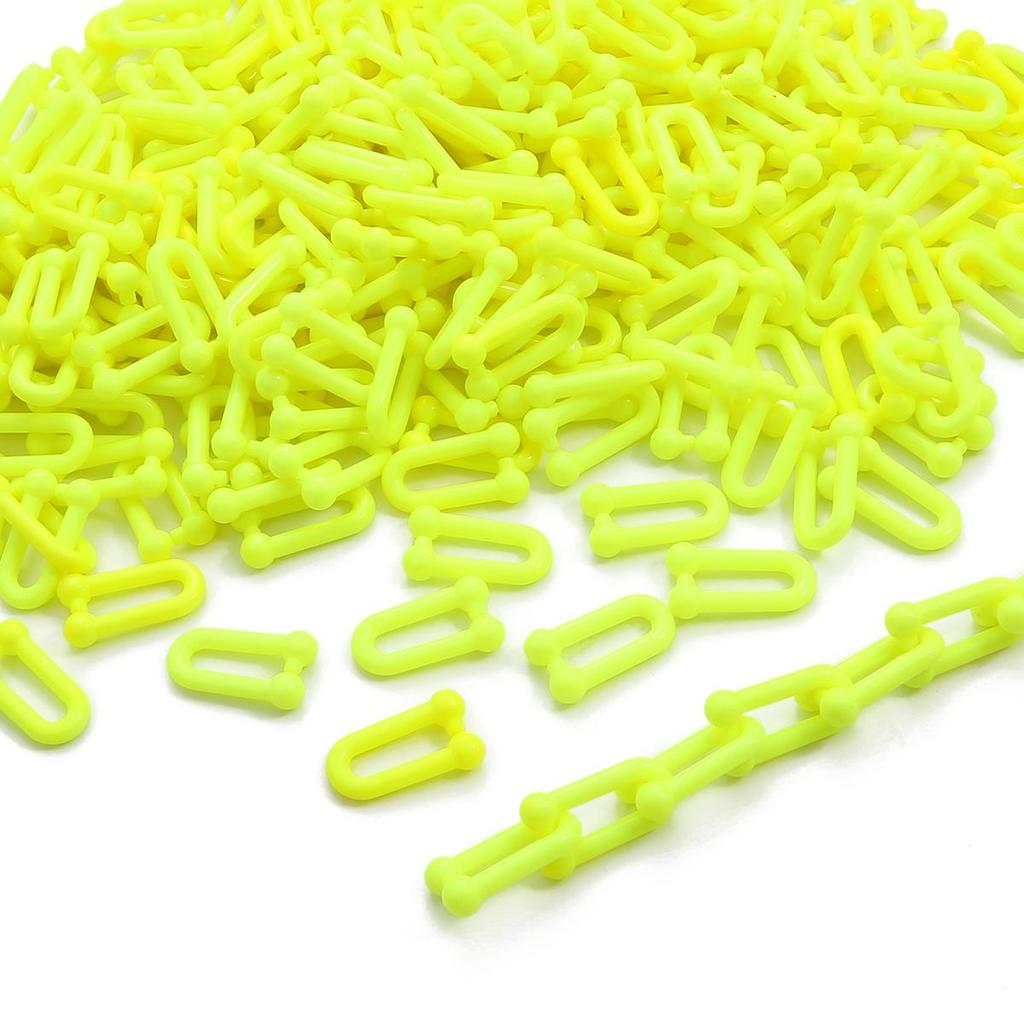 Mixed Color Acrylic U Shape Ring Beads Connector Link Chain for Jewelry 20/50 Pcs