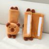 Capybara Neck Pillow Car Headrest Car Seat Cushion, Memory Foam, Auto Accessories for Comfort 3pcs