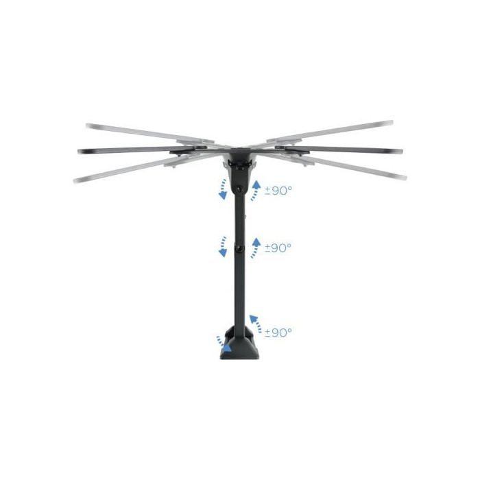 Support mural plat TooQ - Extensible 40cm - VESA 400x400 - 30kg max - Noir