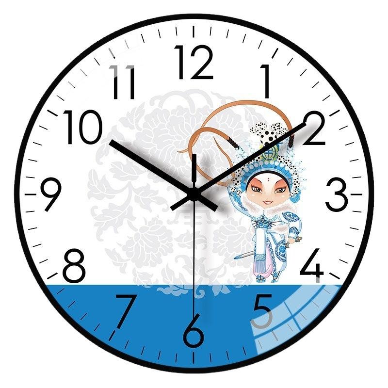 14-inch 35cm New Chinese Style Wall Clock Living Room Home Silent Wall Clock Bedroom Clock Hanging Table Quartz Clock
