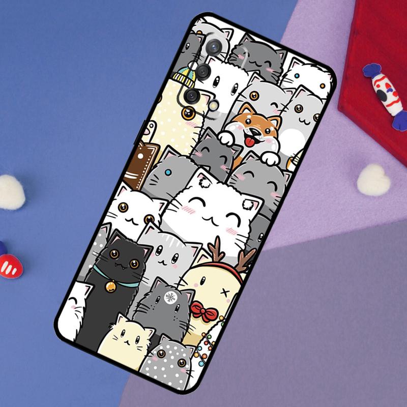 Funny Cute Cats Case For Oppo A5 Pro A6 A57 A17 A78 A54 A74 A94 A76 A16 A96 A18 A40 A60 A80 A38 A58 A98 A15