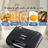 Electric Sandwich and Waffle Maker for European and American Style Breakfasts