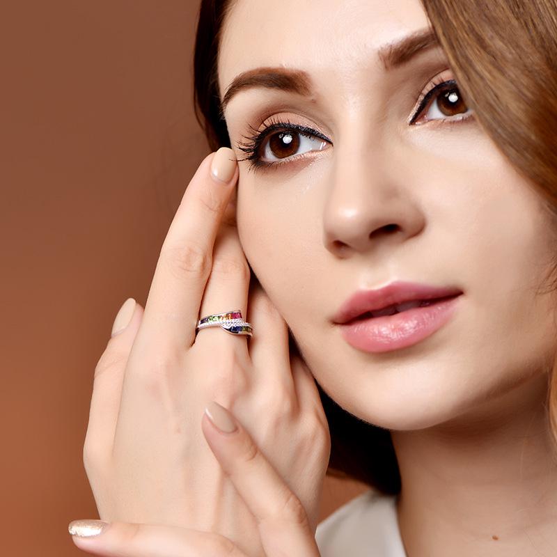 Sace Gems Klasyczny pierścionek z cyrkonią ze stopu miedzi Biżuteria damska Wedding Promise Party Gift