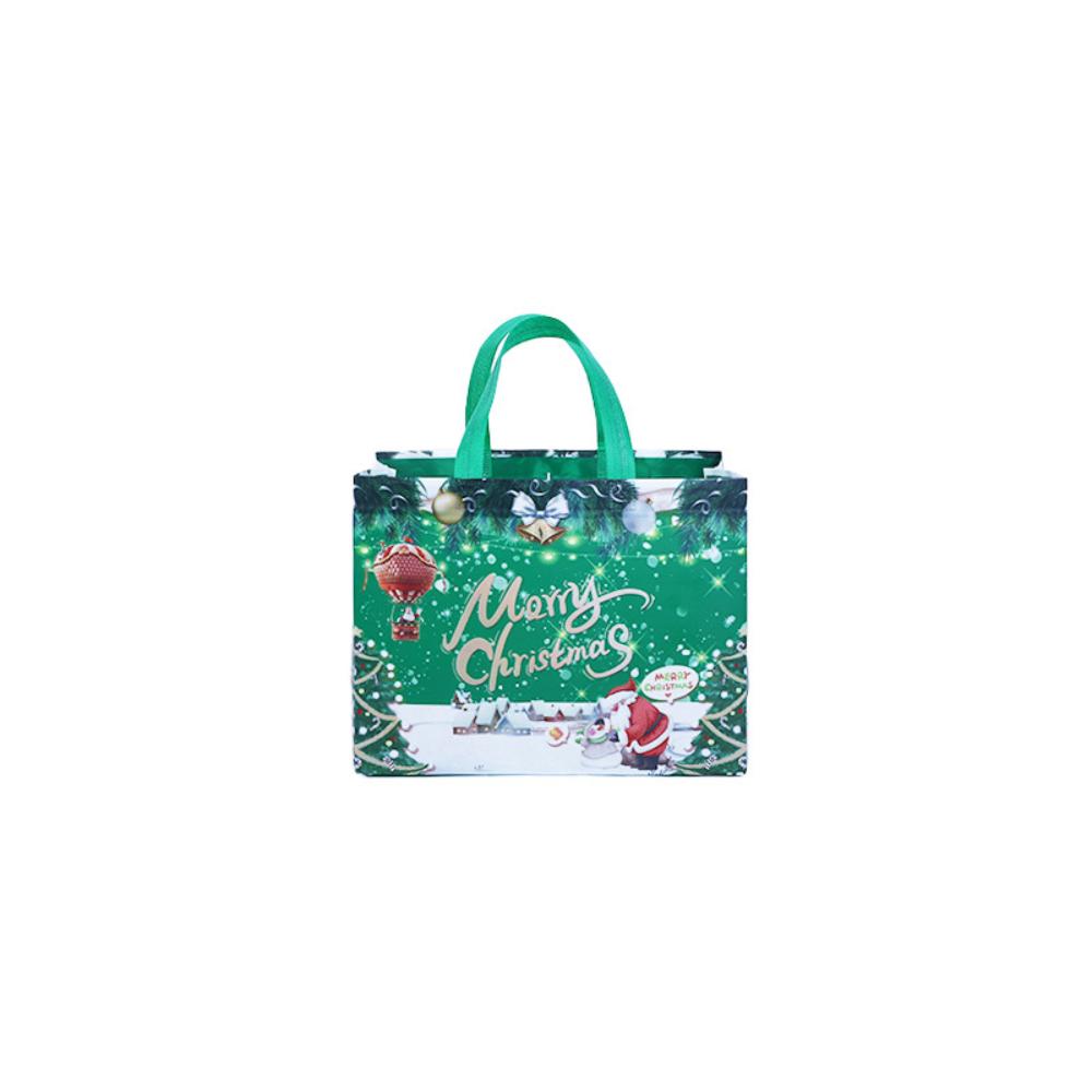 Christmas Themed Non-Woven Reusable Shopping Bag with Heat Transfer Printing
