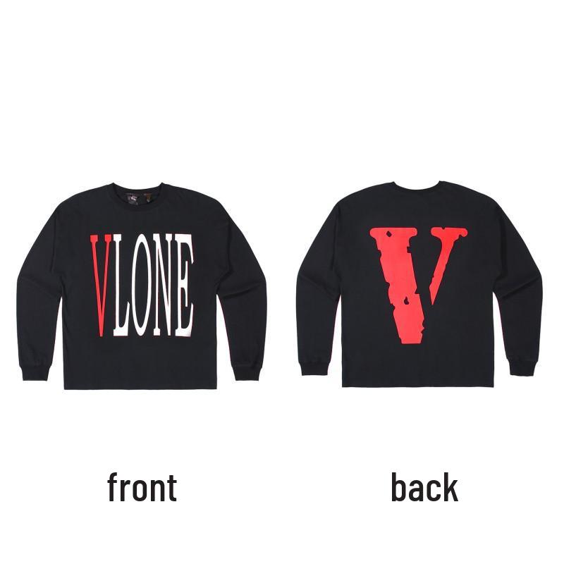 Moletom com Capuz de Manga Longa VLONE Big V Unissex - Estilo Tendência Inspirado em Wang Yibo