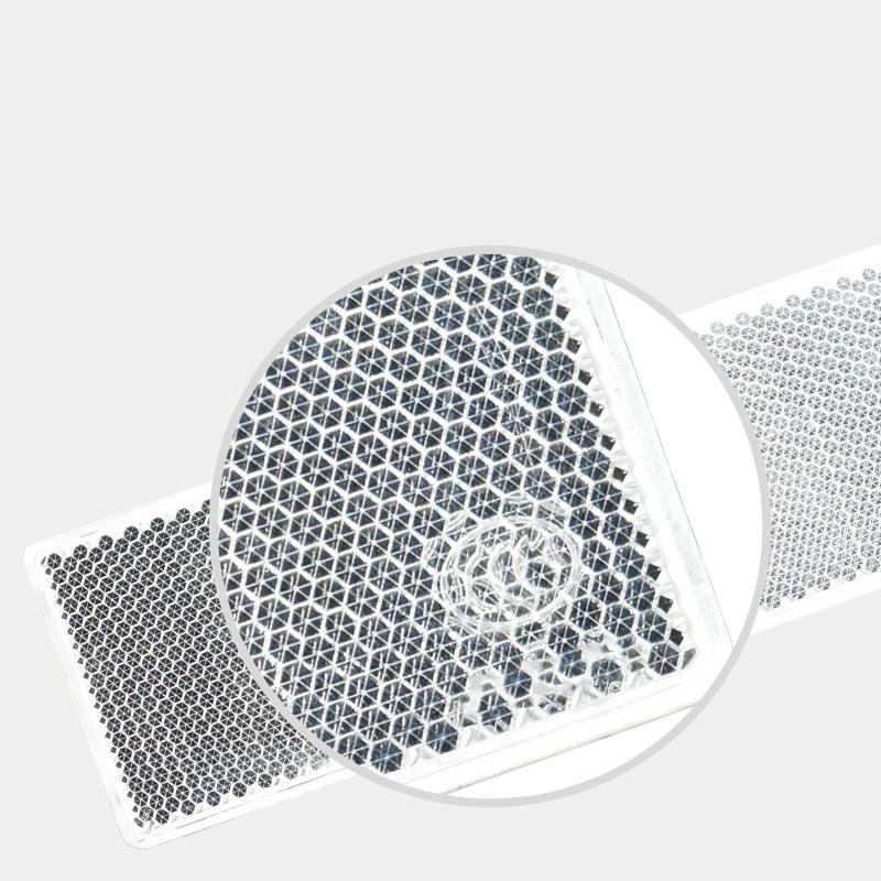 10Pcs Car Truck Reflective Stickers Plastic Safety Tape Bumper Warning Strip Night Light Waterproof Trailer Reflector Sticker