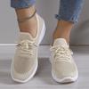 Spring Breathable Wedge Sneakers Women Mesh Knitted Platform Sports Shoes Woman Casual Non-Slip Lace Up Tennis Shoes Ladies