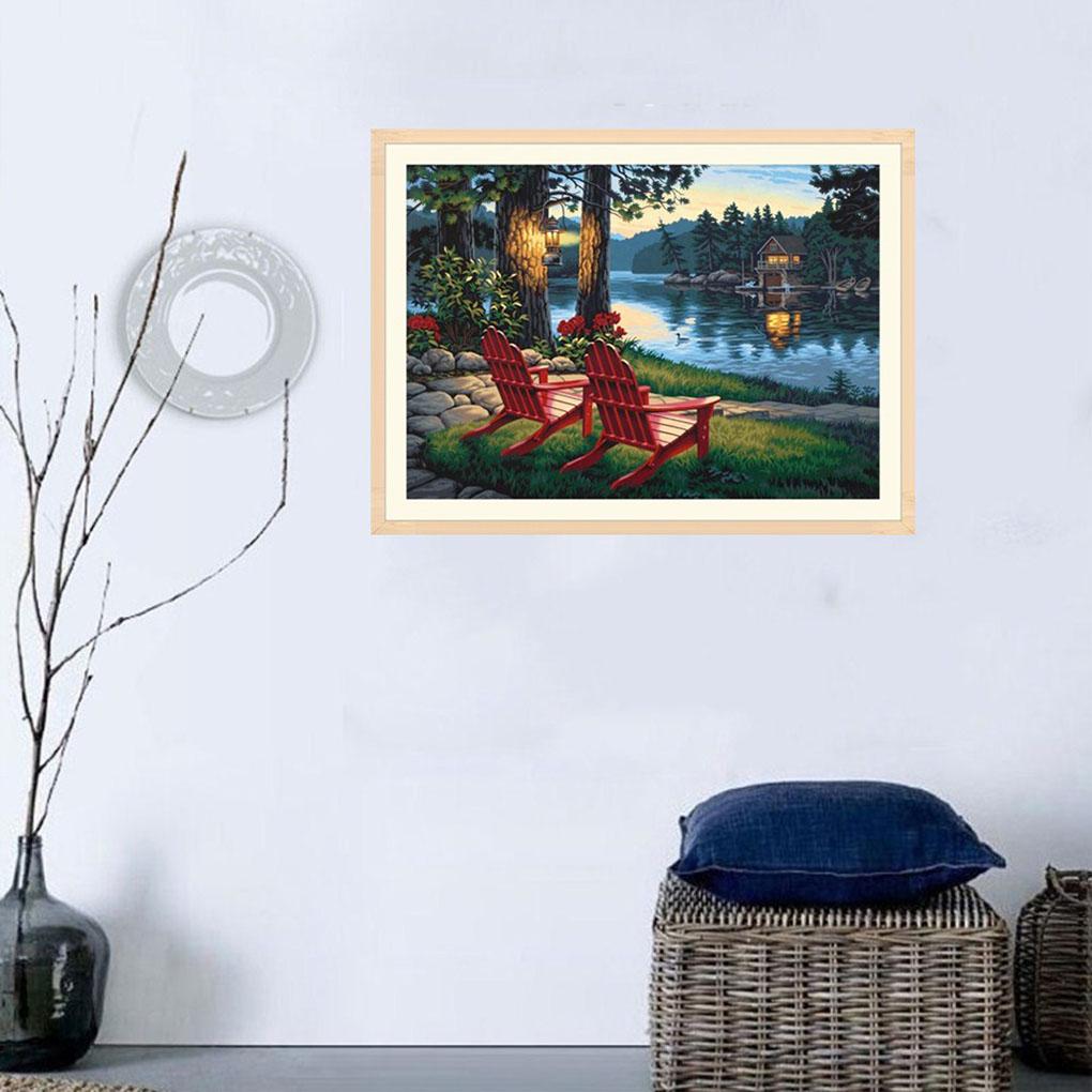 DIY Flower Scenery Crystal Stitch Living Room Diamond Needlework Bedroom Rhinestones Embroidery Painting