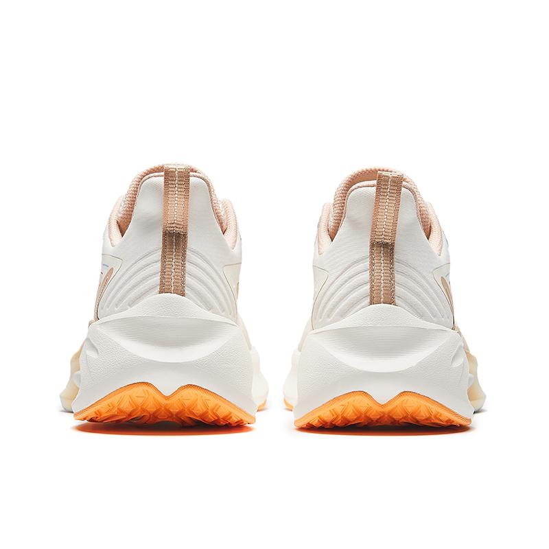 Anta Comfortable Versatile Non-Slip Wear-Resistant Shock Absorbing Low-Top Casual Running Shoes Women Sneaker White Orange 922435502-3