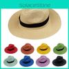 Summer Colorful Foldable Straw Hat Square Buckle Outdoor Beach Breathable Travel