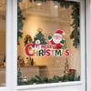 Santa Claus Christmas Ornaments Wooden Xmas Wall-mounted Pendants Wall Decor