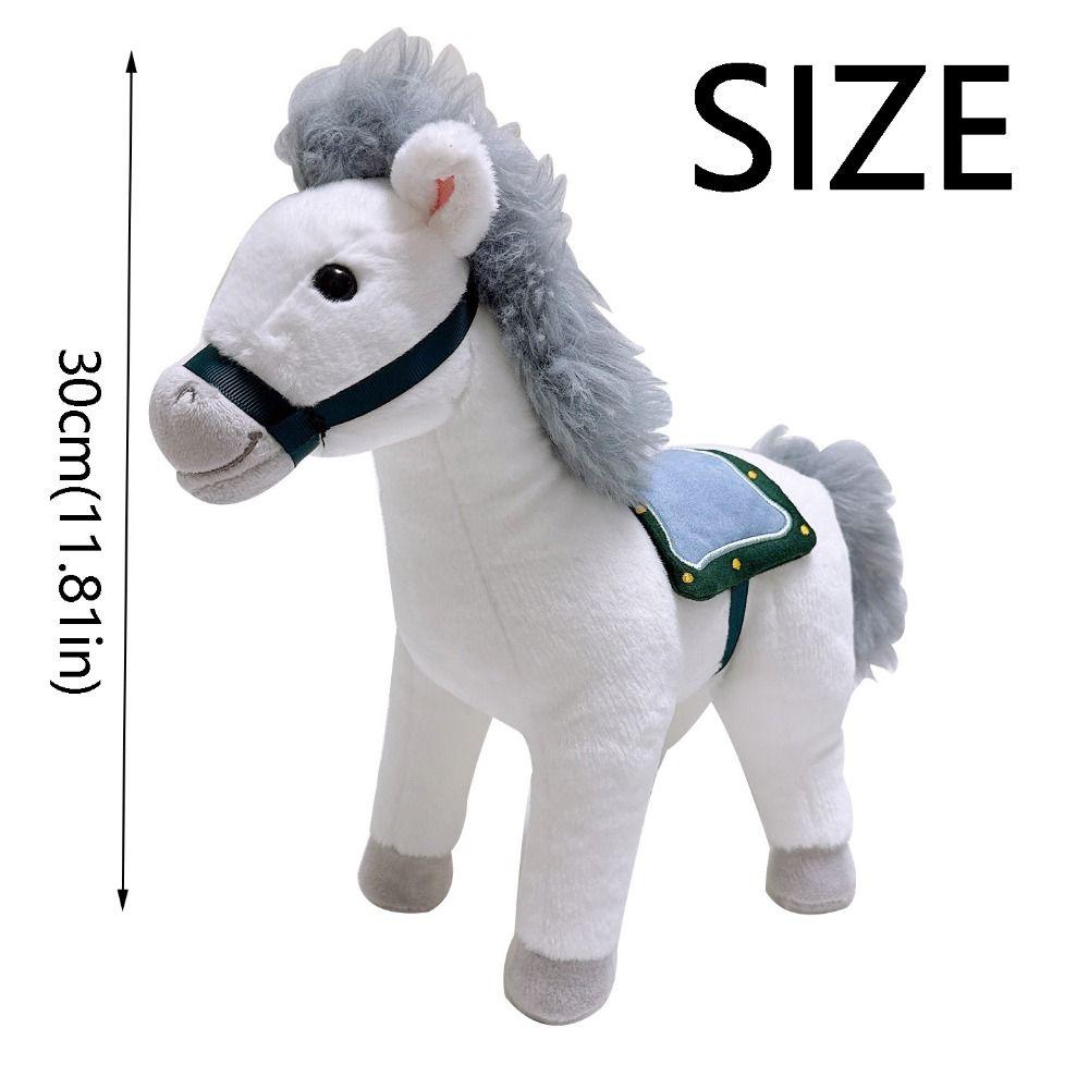 Cute Horse Plush Doll Toys Soft Zodiac Pony Figurine Stuffed Animal Horse Horse Ornament