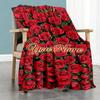 Rose Personalized Name Blanket Cozy Customizable Blanket Soft Warm Cozy Versatile for Office Chair Seaside Picnics Livingroom Four Seasons Multipurpos