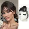 Synthetic Hair Clip In Bangs Fringe With Hairpieces Flat Bangs Extensions Natural Soft Curved French Bangs Hairpiece