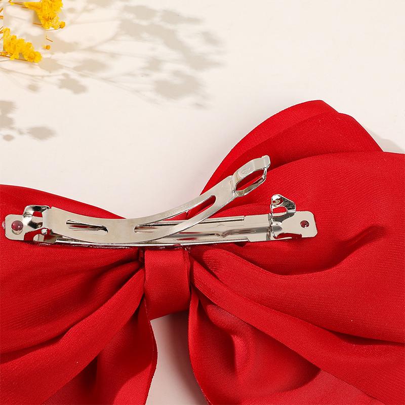 Oversized Big Bowknot Satin Hair Clips For Girls Sweet Korean Ribbon Spring Clip Bow Hair Clip Women Hairpins Hair Accessories