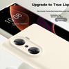 Honor 60 Pro Handyhülle, Premium Flüssigsilikon Weich, Vollständiger Linsenschutz, Stoßfest, Anti-Fingerabdruck, Einfarbig, Schlichtes Antikweiß