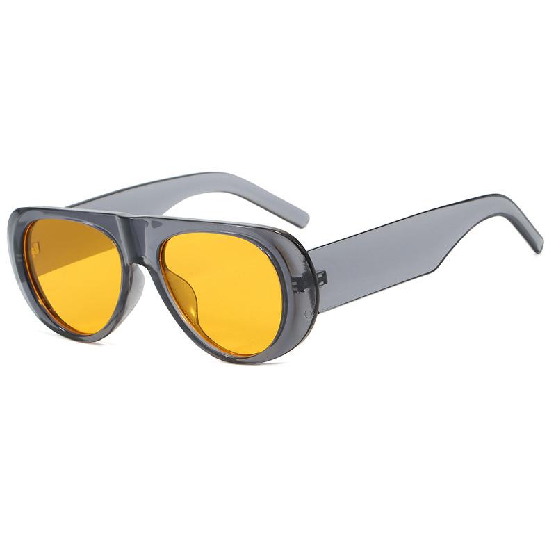 SHAUNA Ins Popular Fashion Pilot Women Sunglasses Retro Blue Green Shades UV400 Men Trending Wide Legs Sun Glasses