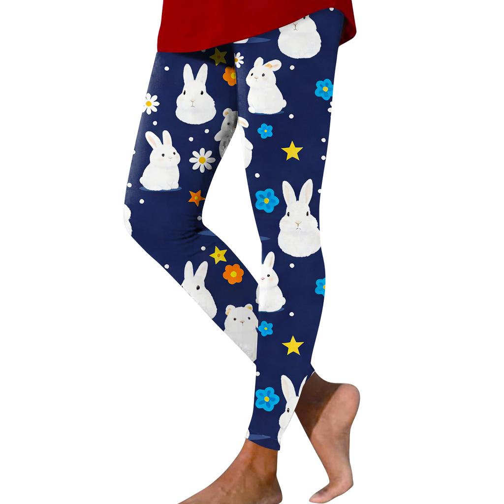 Pantaloni da Yoga Elasticizzati Slim da Donna Casual alla Moda per Esterno con Stampa Natalizia Pantaloni Corti