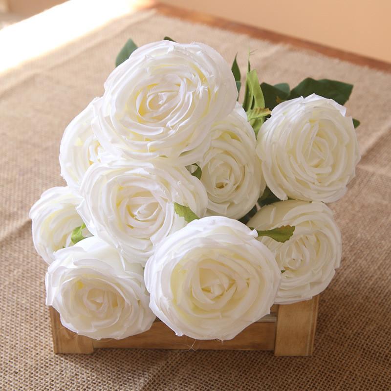 Rose Wall Decor Artificial Flowers For Wedding Home Photography With Silk Material