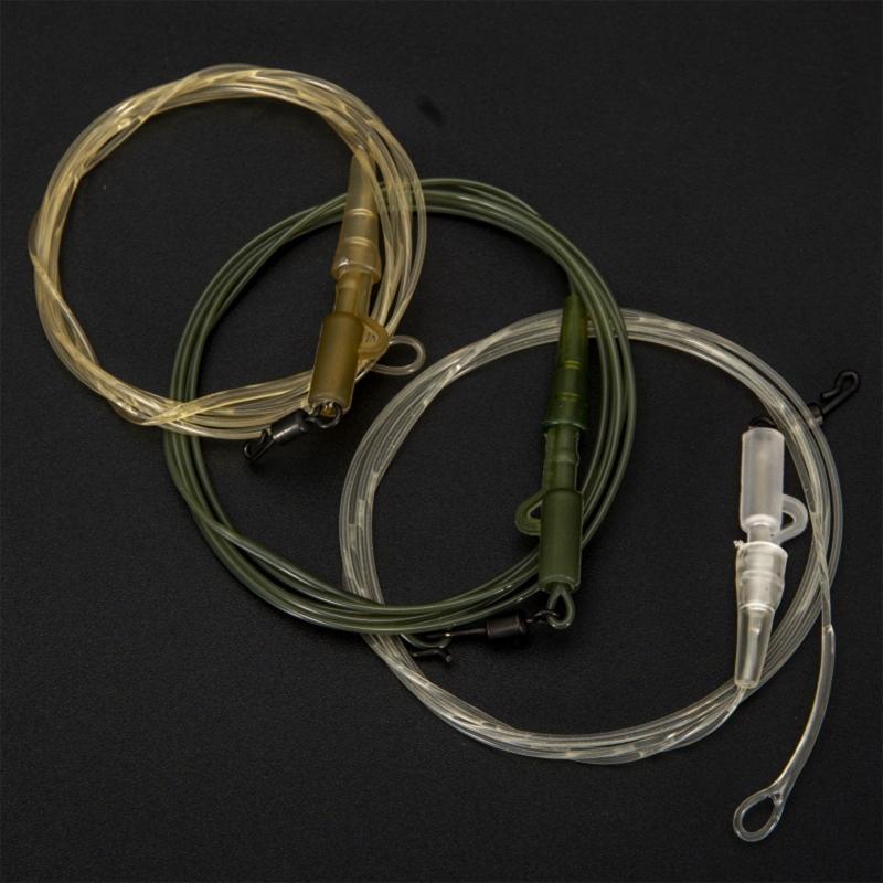 45LB Fishing Accessories Durable Leading Line Fluorocarbon Wire with Swivels 1pc