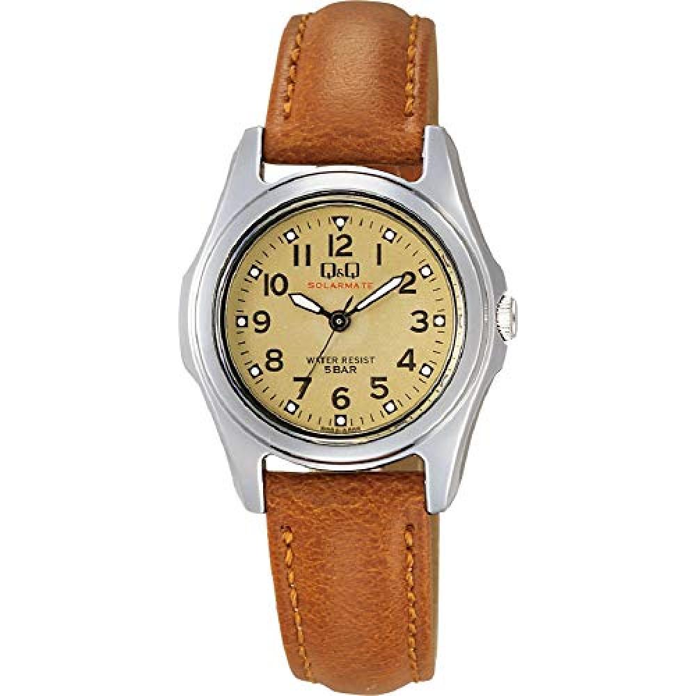 Citizen Q Q Watches Analog Solar Waterproof Leather Belt H045 303 Women Brown Buy At A Low Prices On Joom E Commerce Platform