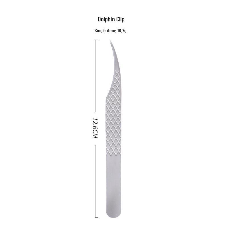 Precision Gold Feather False Eyelash Tweezers for Lash Artists - High-Precision Sandblasted Fiber Tip for Individual Lash Application and Blooming.