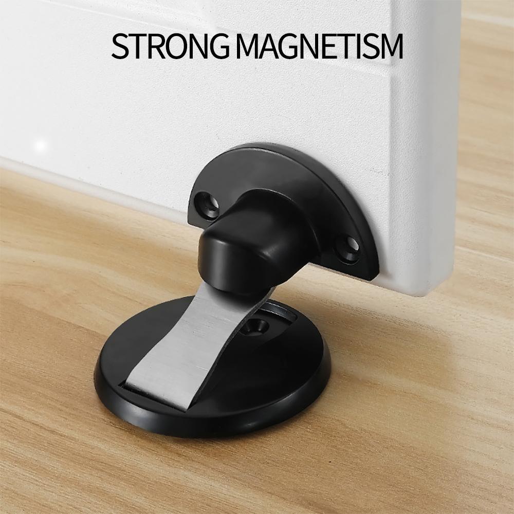 Magnetic Door Stops Hidden Door Grip Floor Nail Free Door Stop Alloy Door Stop Furniture Hardware Hot Selling