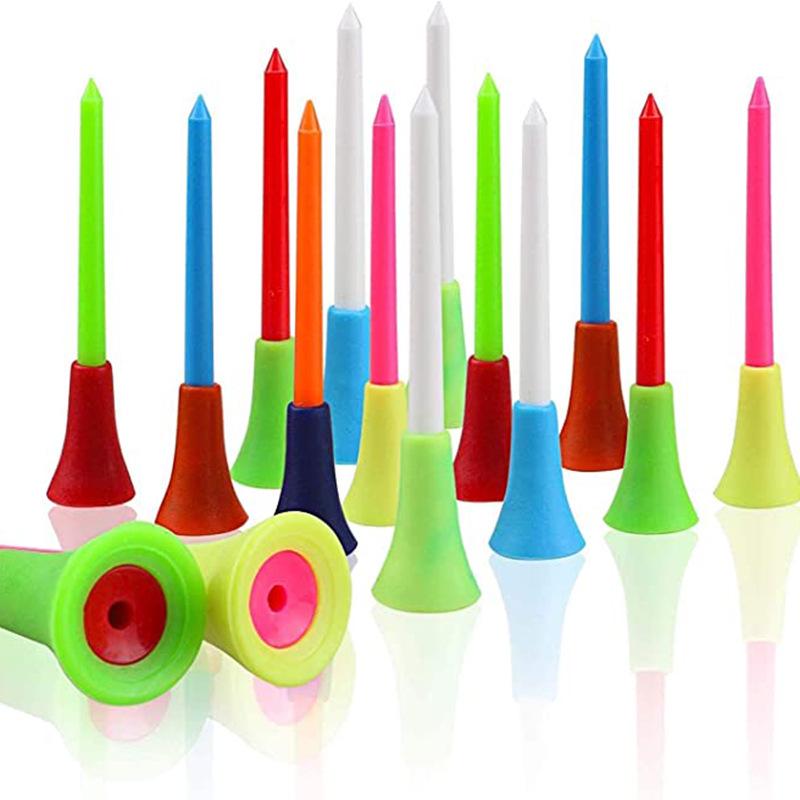 High-Quality Two-Tone Plastic Golf Tees In Mixed Colors - 83/70/54mm
