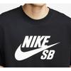 Nike SB Large Logo Skateboarding Short Sleeve Tee Men Tops Black CV7540-010