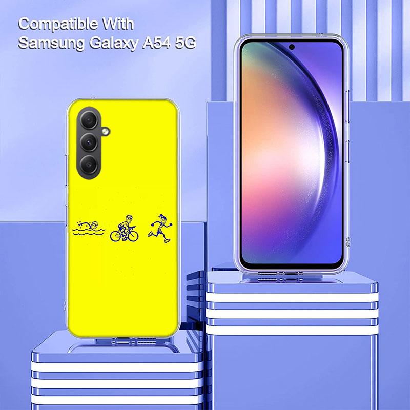 Triathlon Swim Bike Run Phone Case For Samsung A70 A50S A40 A30 A20E A16 A26 A36 A56 A17 Galaxy Note 20 10 9 8 A71 A51 A41 A31 A