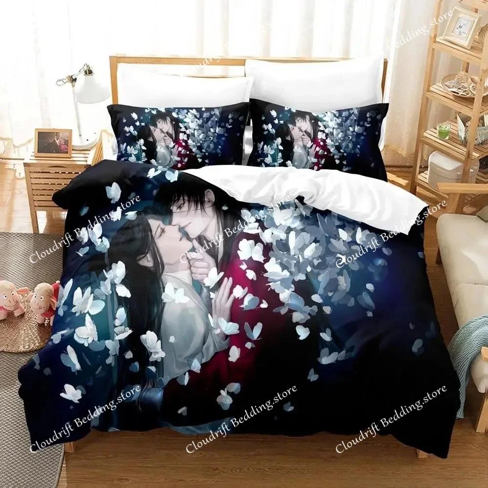 Heaven Official's Blessing Tian Guan Ci Fu Beddengoed Set Cartoon Anime Set Volwassen Kind Slaapkamer Dekbedovertrek Sets 3D Kawaii026