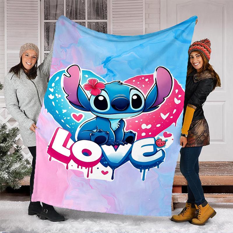 Minnie Mouse Flannel Fleece Blanket Cozy Warm Throw Blanket For Couch Bed Travel All Season Use