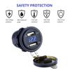 Waterproof Dual USB Charger Socket & Voltmeter for 12-24V Car Truck Motorcycle