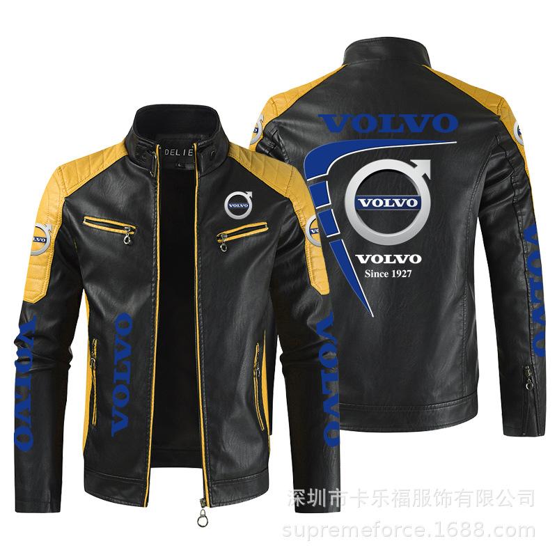 Hot men's clothing European size vauxha motorcycle leather jacket racing suit men's PU leather jacket jacket