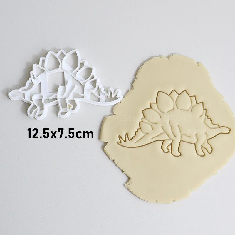 

2023 Dinosaur Cookie Cutters Mold Dinosaur Biscuit Embossing Mould Sugarcraft Dessert Baking Mold Cake Kitchen Accessories Tools