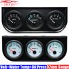 52mm Gauge Triple Kit 3 IN 1 Car Meter Water Temp/Oil Temperature Gauge Oil Pressure Meter Voltage+Sensor Shell for Auto Car 12V