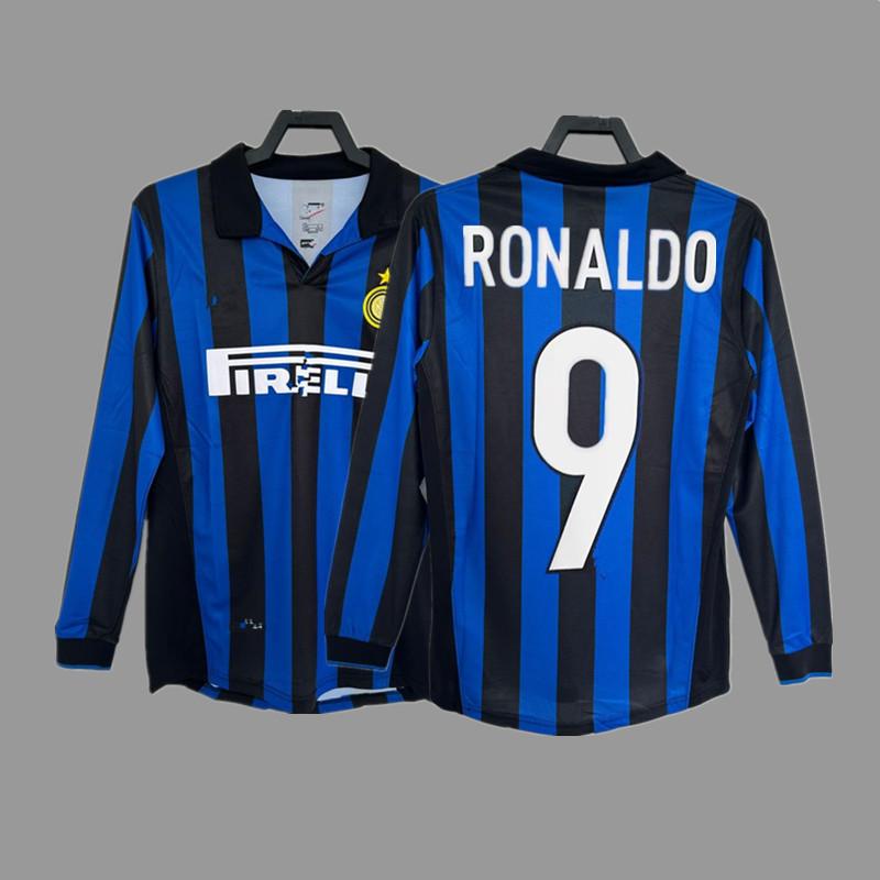 Inter Retro Jersey Football Jersey Classic Baggio Ronaldo Zanetti Figo Adriano Jersey