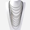 Layered Tassels Necklace Boho Multilayer Imitation Pearl Necklace  Wedding Jewelry