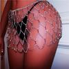 Tassel Belly Dance Wave Waist Chain, New Red Rhinestone Belt Sexy Water Crystal Body Chain Women'S Jewelry