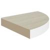 VidaXL Étagère d'angle murale Chêne et blanc 25x25x3,8 cm MDF