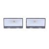 2PCS Outdoor Solar Wall Lights with Microwave Motion Sensor IPX5 Water Proof 2 Modes 6 12H Illumination for Garden