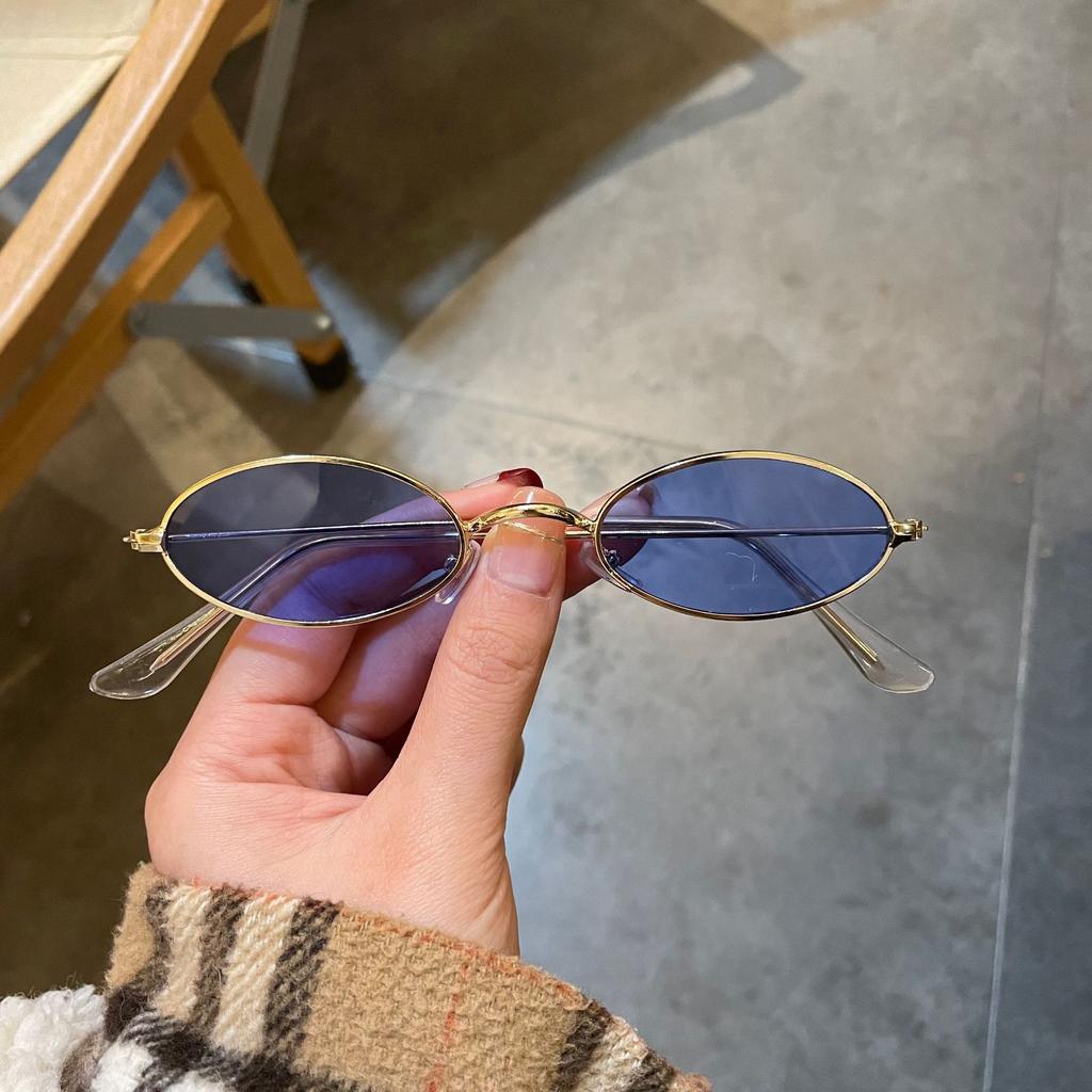 New Unisex Retro Small Frame Oval Sunglasses Fashion Design Sun Glasses Summer Vintage Shades Eyeglasses Women'S Fashion Glasses