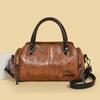 Handbag - Women's Bag - Large Capacity - Boston Pillow Bag - Retro Casual Crossbody Bag